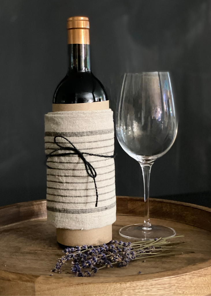 French Striped Tea Towel Hostess Gifts - 3 Ways