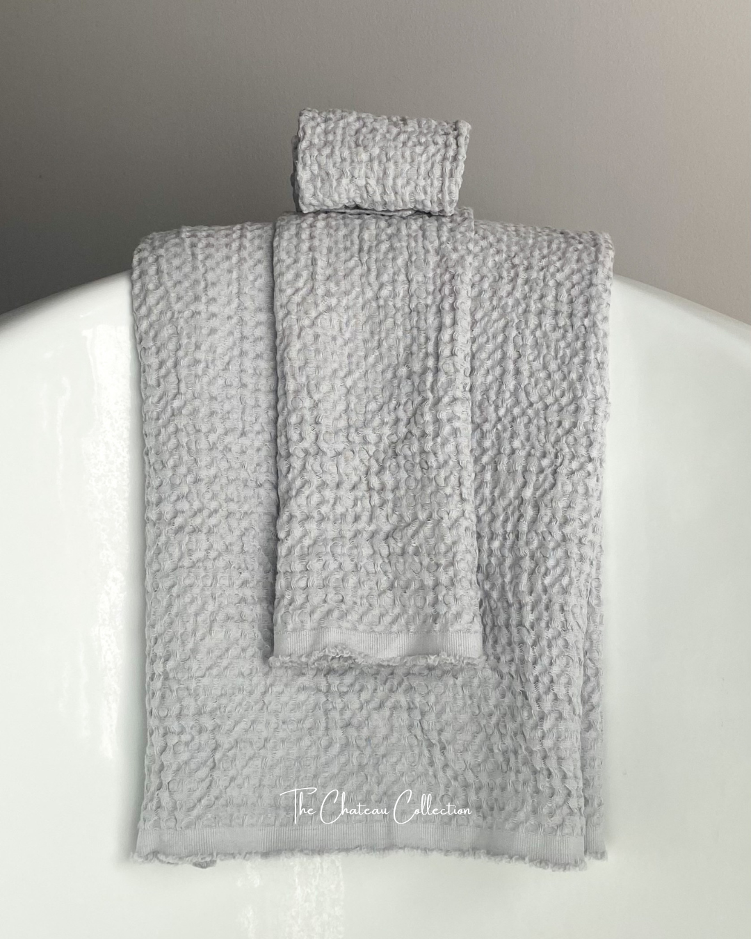 Linen Waffle Bath Towel Set