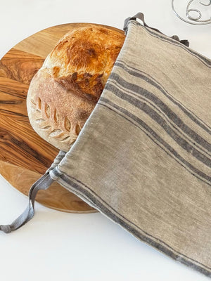 Open image in slideshow, Reusable bread back color black striped. The Chateau Collection
