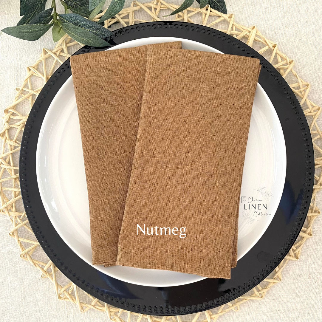 Chocolate Brown Cloth Linen Napkin Set - Beanchy