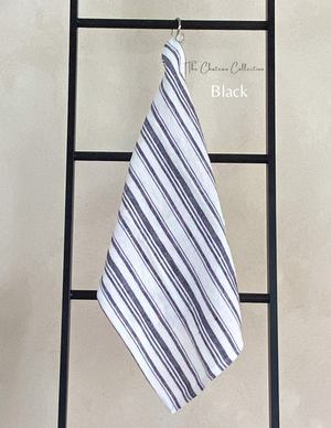 Open image in slideshow, Ticking Striped Linen Tea Towel
